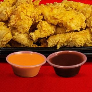 Tenders con dos salsas